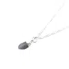 Harfi Women's Blue / Silver Sterling Silver Raw Blue Sapphire September Birthstone Crystal Necklace In Multi