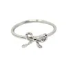 Harfi Women's Bow Tie Bowknot Thin Sterling Silver Stacking Ring