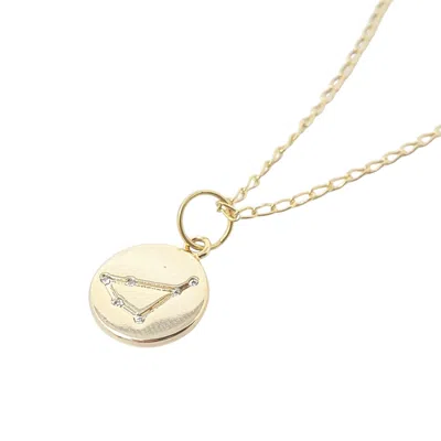 Harfi Women's Capricorn Gold Plated Constellation Star Map Pendant Charm Necklace