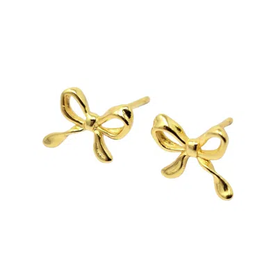 Harfi Women's Cute Bow Tie Bowknot Gold Plated Everyday Stud Earrings
