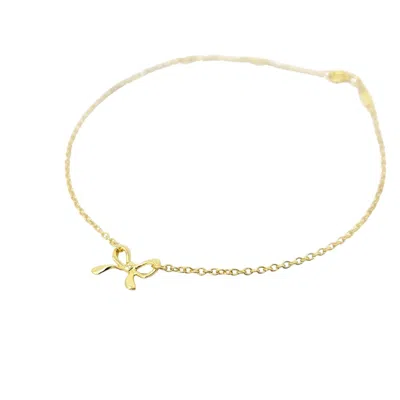 Harfi Women's Dainty Bow Tie Bowknot Gold Plated Charm Bracelet