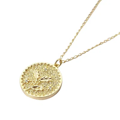 Harfi Women's Dainty Holly Flower Gold Plated Charm Necklace