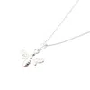 Harfi Women's Dainty Minimalist Butterfly Pendant Silver Necklace In Silver