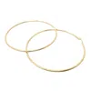 Harfi Women's Elegant And Timeless Extra Large Gold Plated Hoop Earrings
