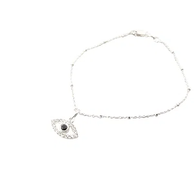 Harfi Women's Evil Eye Healing Charm Silver Protection Bracelet