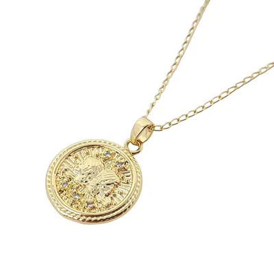 Harfi Women's Gemini Gold Plated Zodiac Astrology Pendant Charm Necklace