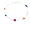 Harfi Women's Geometric Multicolour Stone Sterling Silver Bracelet In Silver