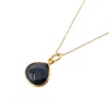 Harfi Women's Gold / Black Gold Vermeil Plated Black Onyx Heart Pendant Charm Necklace In Multi