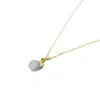 Harfi Women's Gold / Blue Raw Aquamarine Gold Plated March Birthstone Necklace In Multi