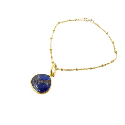 Harfi Women's Gold / Blue Sapphire September Birthstone Gold Plated Gemstone Bracelet In Multi