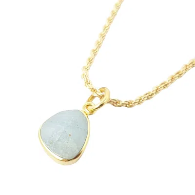 Harfi Women's Gold / Blue Statement Gold Vermeil Plated Aquamarine March Birthstone Crystal Rope Necklace In Multi