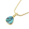 Harfi Women's Gold / Blue Statement Gold Vermeil Plated Turquoise December Birthstone Crystal Rope Necklac In Multi