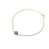 Harfi Women's Gold / Blue Turkish Blue Evil Eye Friendship Gold Plated Bracelet In Multi