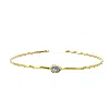 Harfi Women's Gold / Blue / Yellow Opal October Birthstone Crystal Gold Plated Bangle In Multi