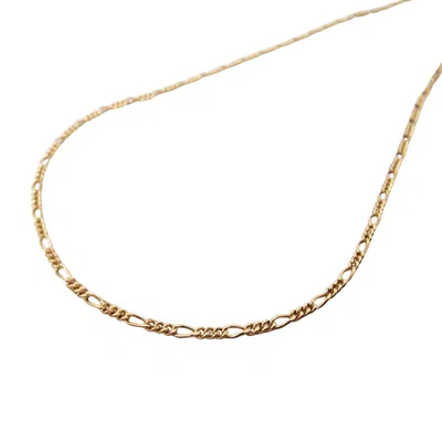 Harfi Women's Gold Everyday Figaro Minimalist Layering Chain Necklace