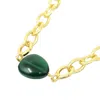 Harfi Women's Gold / Green Emerald May Birthstone Statement Pendant Necklace In Multi