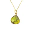 Harfi Women's Gold / Green Gold Vermeil Plated Unique Green Peridot August Birthstone Crystal Necklace In Multi