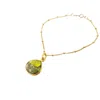 Harfi Women's Gold / Green Natural Peridot August Birthstone Gold Plated Bracelet In Multi