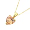 Harfi Women's Gold / Orange Citrine November Birthstone Love Heart Pendant Necklace In Multi