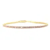 Harfi Women's Gold / Pink Pink Tourmaline October Birthstone Tennis Bracelet In Multi