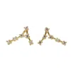 Harfi Women's Gold Pisces Star Sign Constellation Astrology Tiny Earrings In Gold
