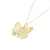 Harfi Women's Gold Plated Dainty Butterfly Charm Necklace In Gold