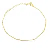 Harfi Women's Gold Plated Dainty Satellite Chain Stacking Bracelet In Gold