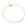 Harfi Women's Gold Plated Everyday Herringbone Chain Stacking Bracelet In Gold