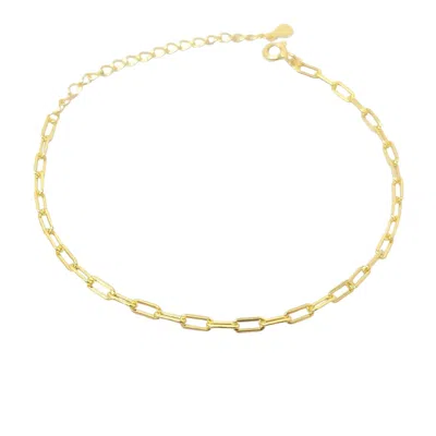 Harfi Women's Gold Plated Everyday Paperclip Chain Stacking Bracelet