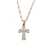 Harfi Women's Gold Plated Religious Cross Pendant Necklace In Gold
