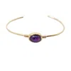 Harfi Women's Gold / Purple Gold Vermeil Purple Amethyst February Birthstone Bangle In Multi