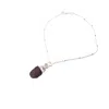 Harfi Women's Gold / Red Raw Garnet January Birthstone Silver Charm Bracelet In Multi