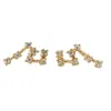 Harfi Women's Gold / Silver Virgo Star Sign Constellation Astrology Tiny Earrings In Multi