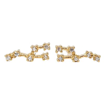 Harfi Women's Gold Taurus Star Sign Constellation Astrology Tiny Earrings