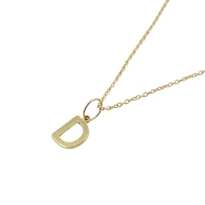 Harfi Women's Gold Vermeil Alphabet Dainty Initial Pendant Charm Necklace