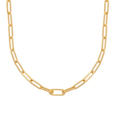 Harfi Women's Gold Vermeil Charm Magic Paperclip Link Statement Necklace