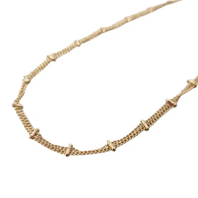 Harfi Women's Gold Vermeil Double Chain Minimalist Layering Necklace