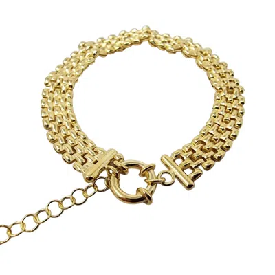 Harfi Women's Gold Vermeil Luxury Woven Mesh Bracelet