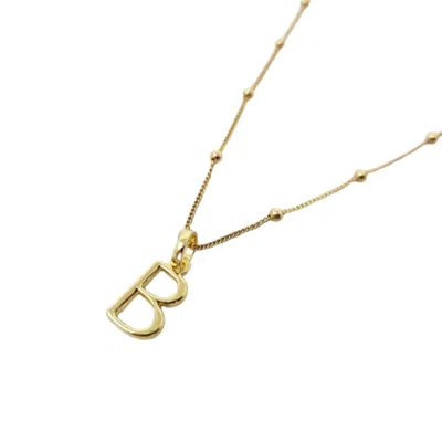 Harfi Women's Gold Vermeil Plated Initial Pendant Charm Necklace