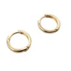 Harfi Women's Gold Vermeil Small Round Plain Huggies In Gold
