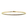 Harfi Women's Gold / White Diamond April Birthstone Dainty Tennis Bracelet In Multi