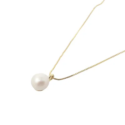 Harfi Women's Gold / White Minimalist Dainty Natural Pearl Gold Plated Necklace In Multi