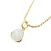 Harfi Women's Gold / White Statement Gold Vermeil Plated Moonstone June Birthstone Crystal Rope Necklace In Multi