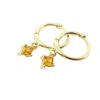 Harfi Women's Gold / Yellow Citrine November Birthstone Delicate Dangle Hoops In Gold