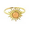 Harfi Women's Gold / Yellow Citrine November Birthstone Sun Gold Plated Ring In Gold