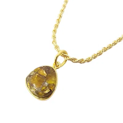 Harfi Women's Gold / Yellow Gold Vermeil Citrine November Birthstone Rope Chain Necklace