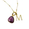 Harfi Women's Gold / Yellow Gold Vermeil Plated Ruby July Birthday Statement Initial Necklace In Gold