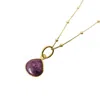 Harfi Women's Gold / Yellow Ruby July Birthstone Gold Vermeil Necklace In Gold