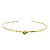 Harfi Women's Green / Gold Peridot August Birthstone Gold Plated Bangle In Multi