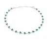 Harfi Women's Green / Silver Emerald May Birthstone Heart Tennis Silver Bracelet In Multi